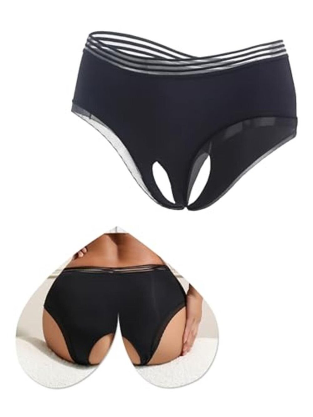 Women Sexy Underwear Cut Out Briefs Naughty Panties Breathable